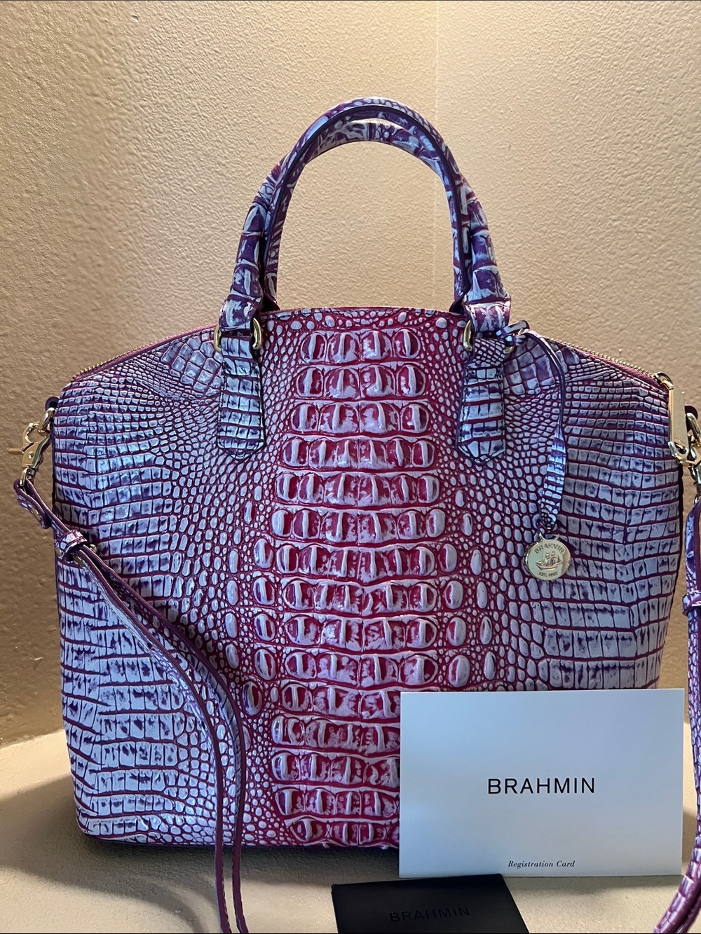 Brahmin Large Duxbury Boysenberry Ombre Melbourne